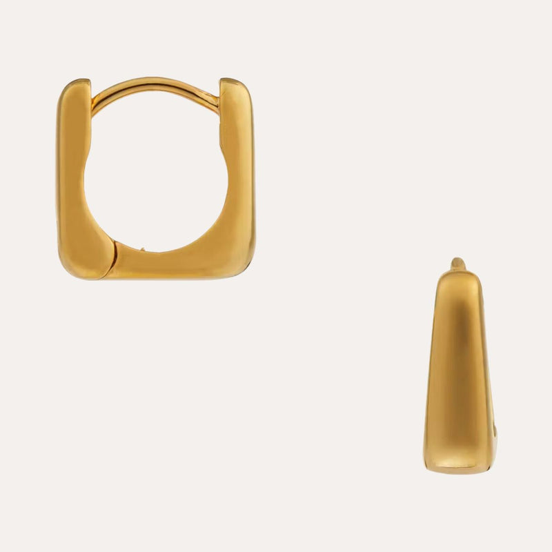 Large Tapered Square Hoops Øredobber