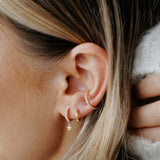 Fine Pavé Ear Cuff - Gold